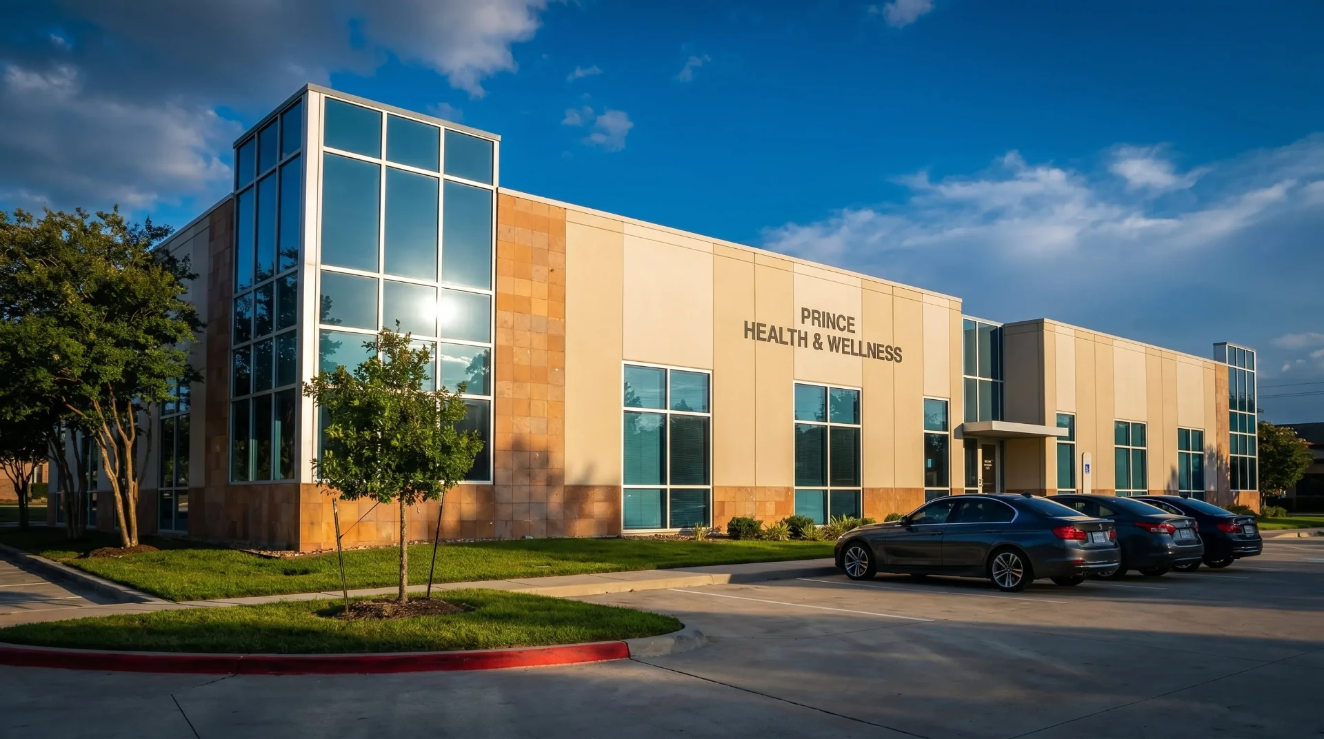 Prince Health & Wellness clinic building in The Woodlands, Texas